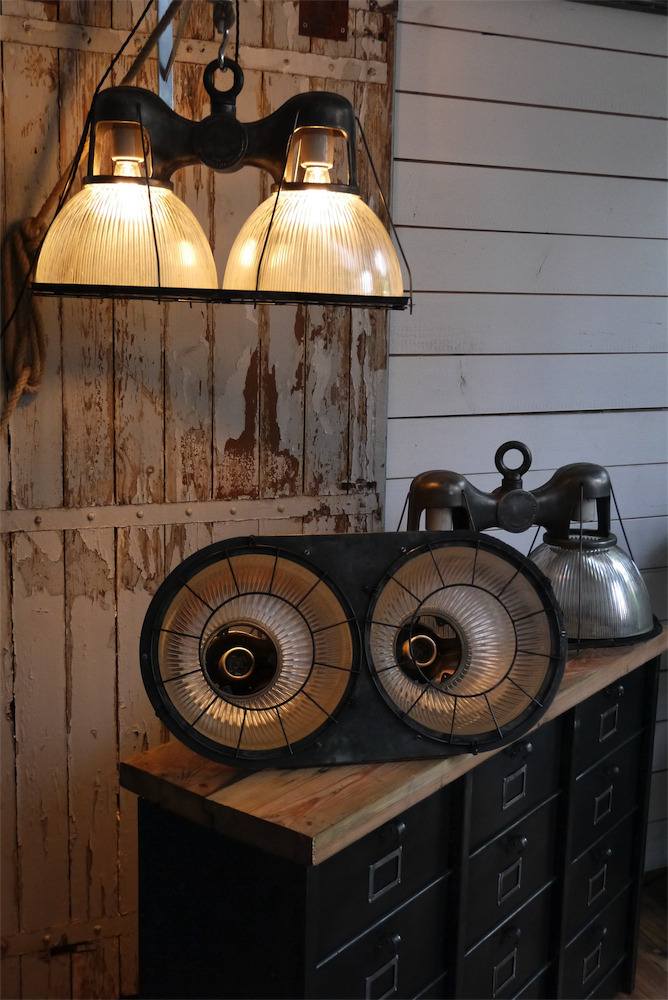 tres rare lampe holophane double origine usa – Image 17