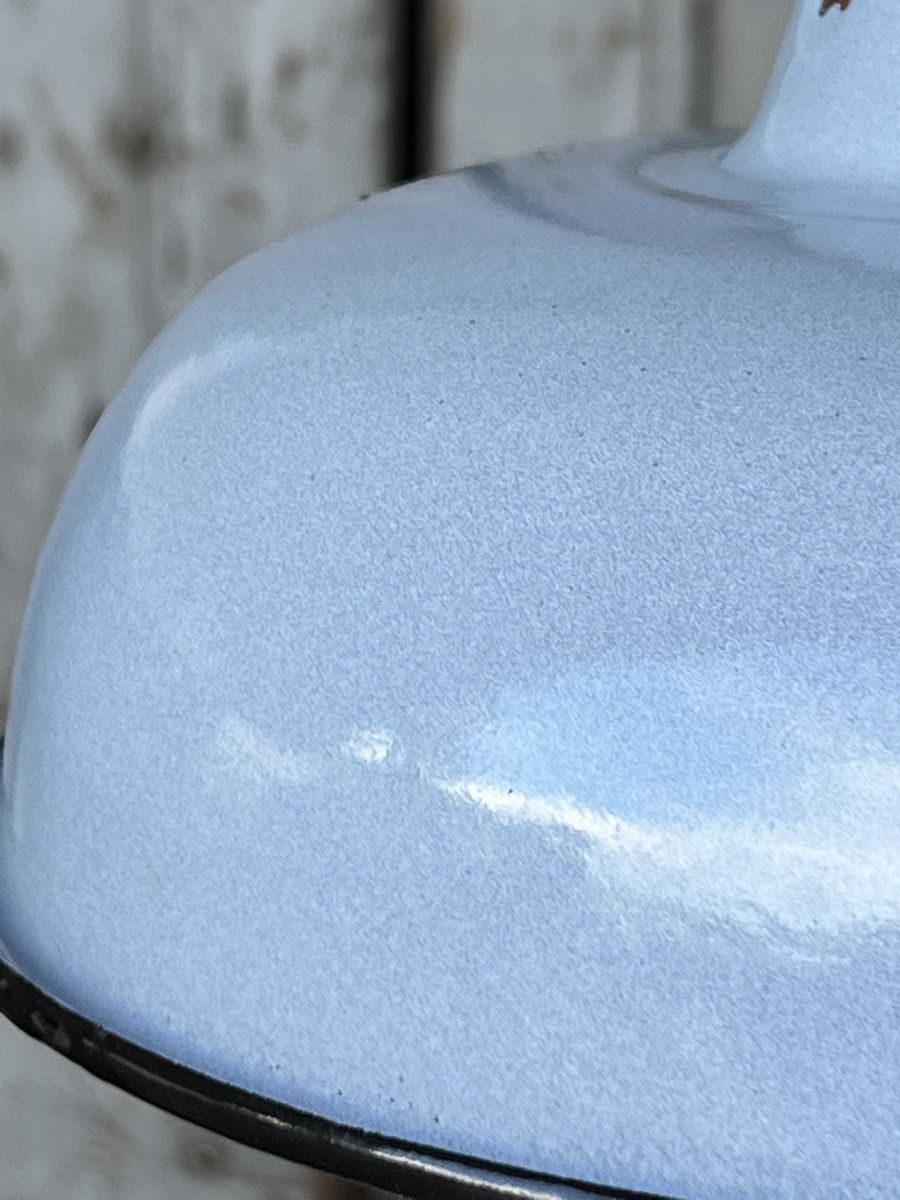 lampe abat jour emaillee industrielle bleu ciel – Image 9