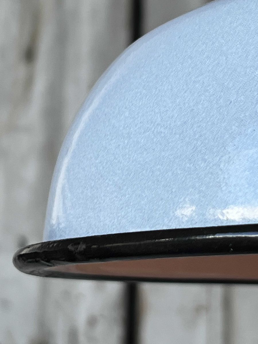 lampe abat jour emaillee industrielle bleu ciel – Image 11