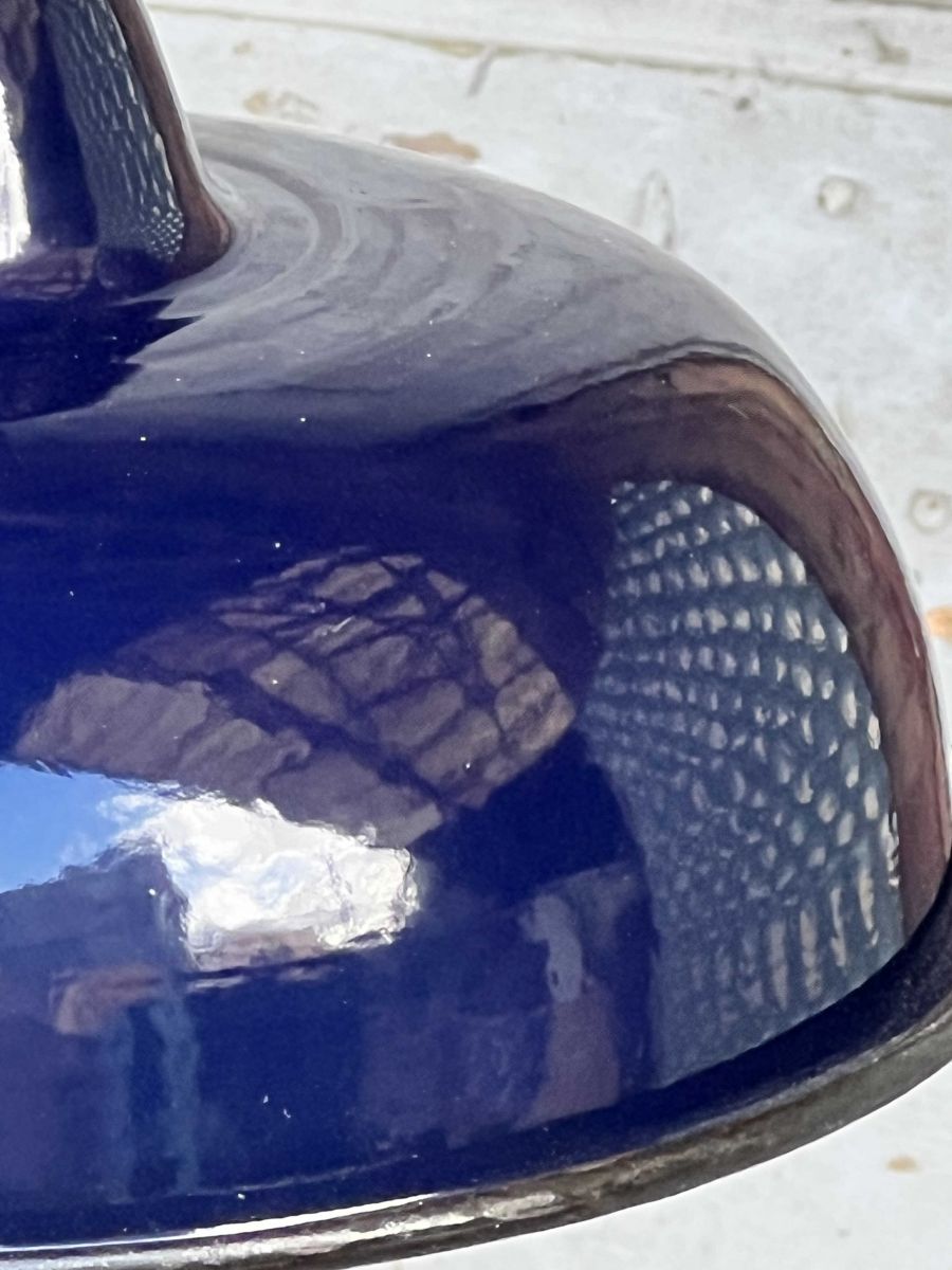 lampe abat jour emaillee industrielle bleu nuit – Image 6