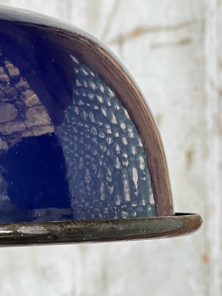 lampe abat jour emaillee industrielle bleu nuit – Image 7