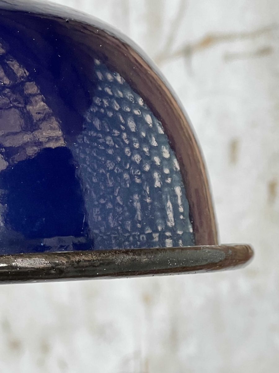 lampe abat jour emaillee industrielle bleu nuit – Image 8