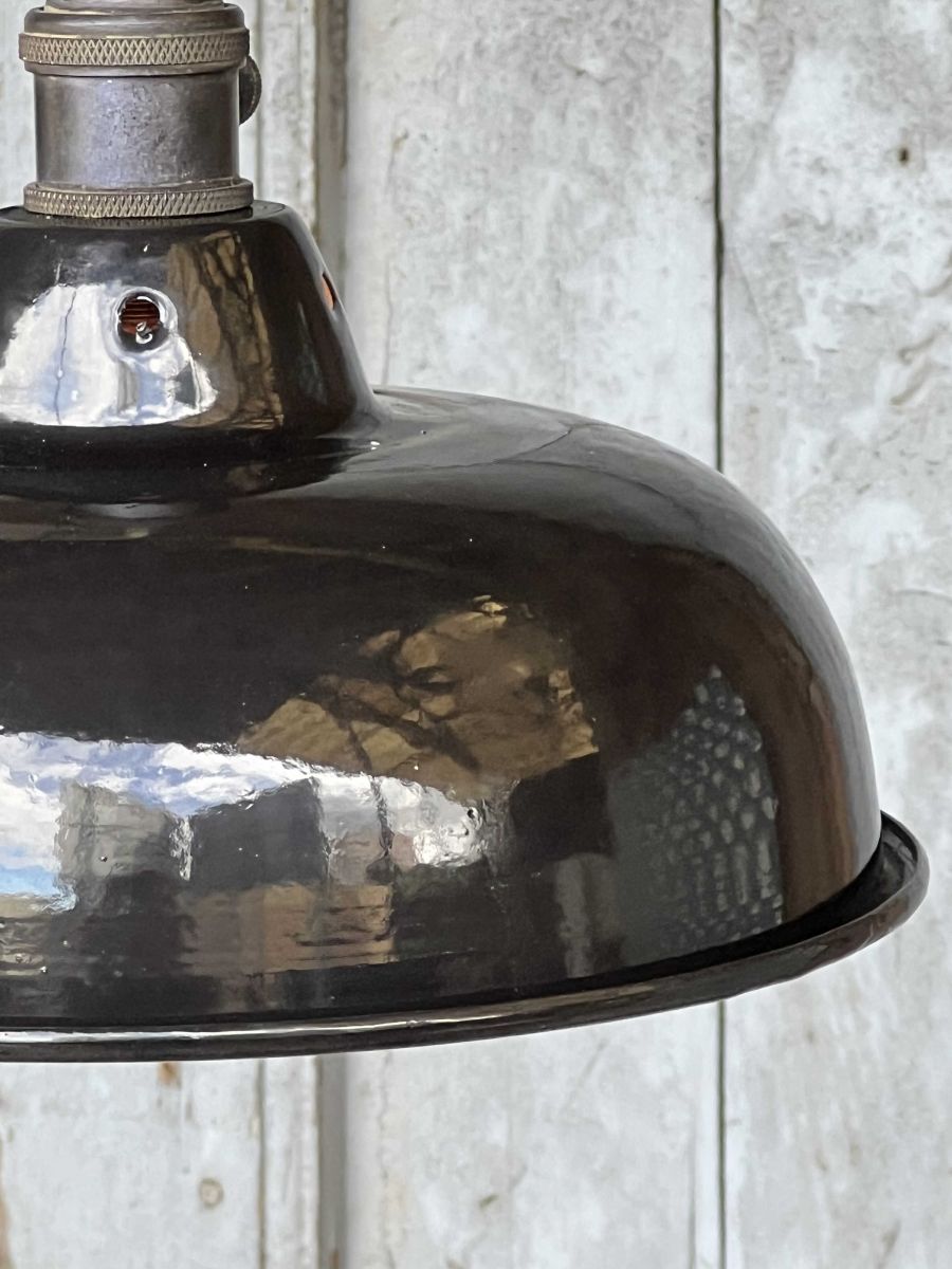 lampe abat jour emaillee industrielle noir – Image 6