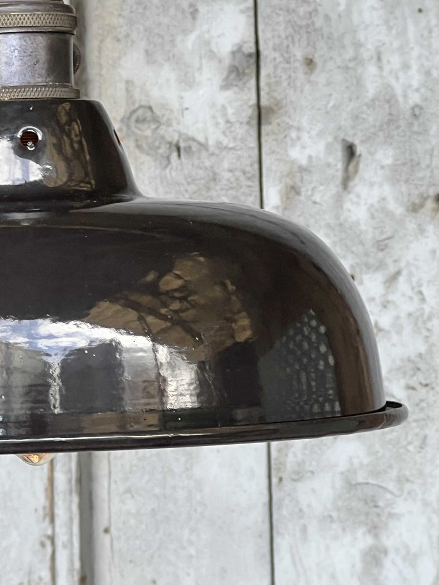lampe abat jour emaillee industrielle noir – Image 7