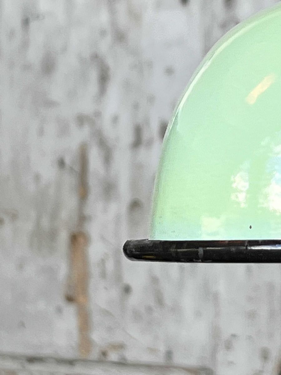 lampe abat jour emaillee industrielle vert amande – Image 10