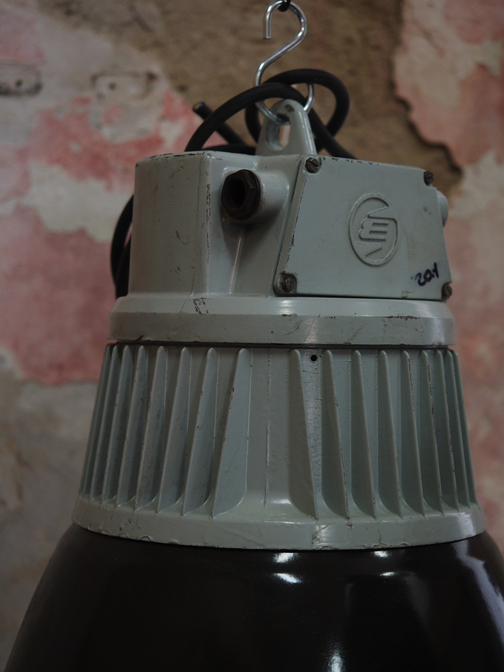 suspension abat jour noir emaillée ancien – Image 6