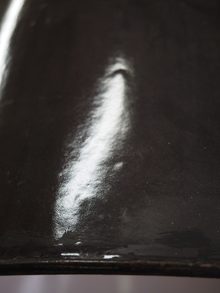 suspension abat jour noir emaillée ancien – Image 12