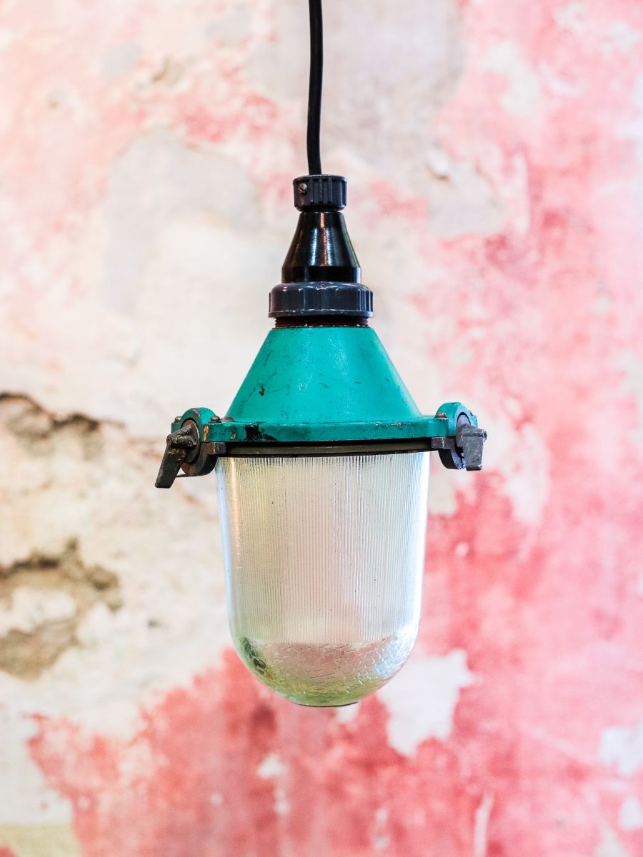 grande lampe baladeuse industrielle suspension verre – Image 2