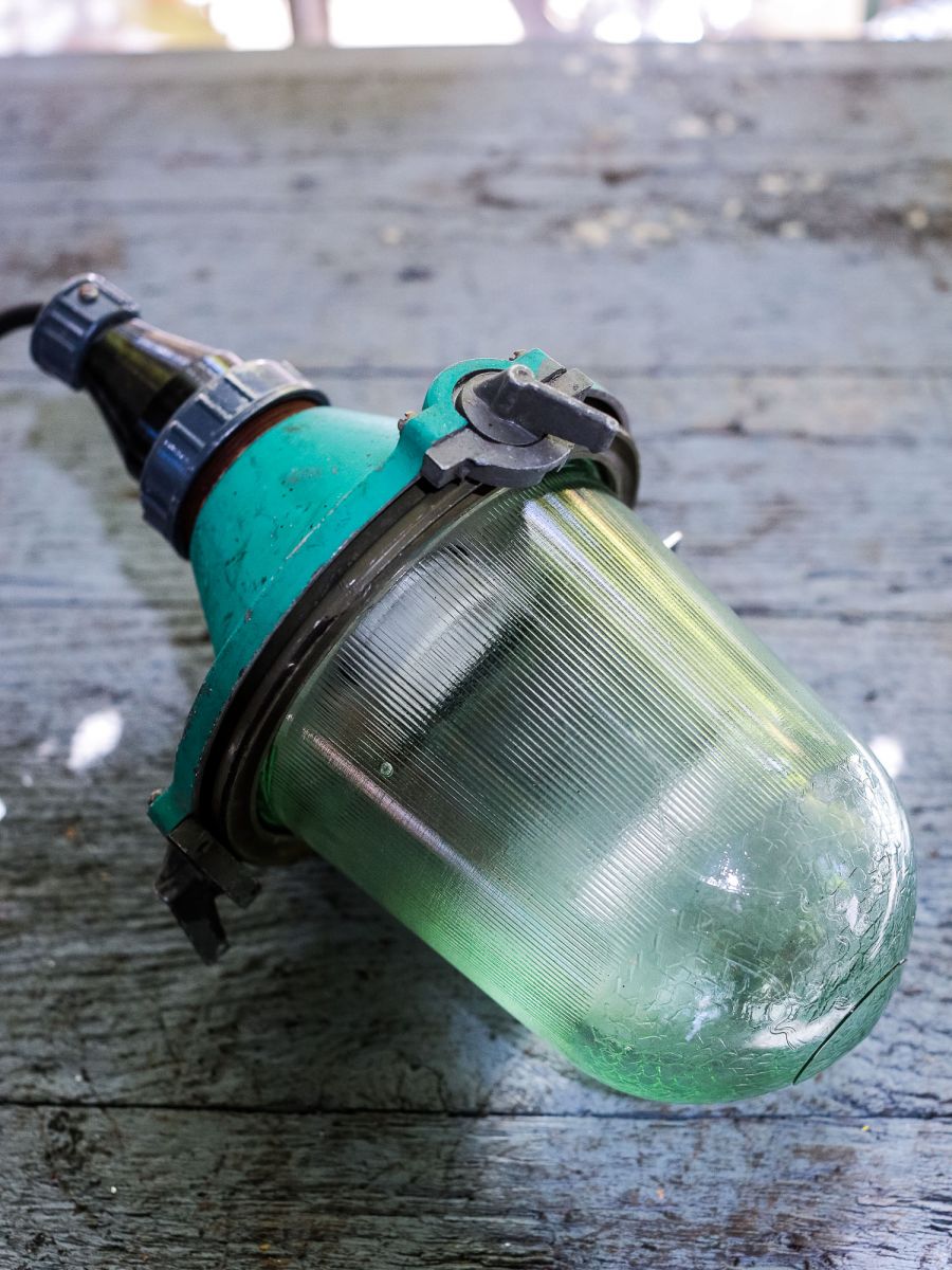 grande lampe baladeuse industrielle suspension verre – Image 3