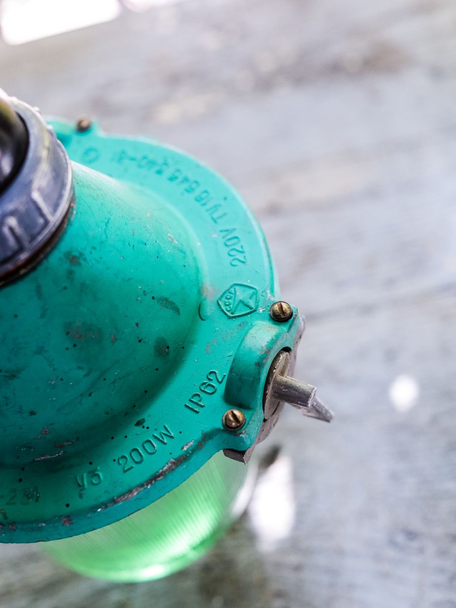 grande lampe baladeuse industrielle suspension verre – Image 8