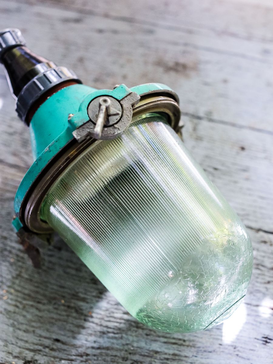 grande lampe baladeuse industrielle suspension verre – Image 9