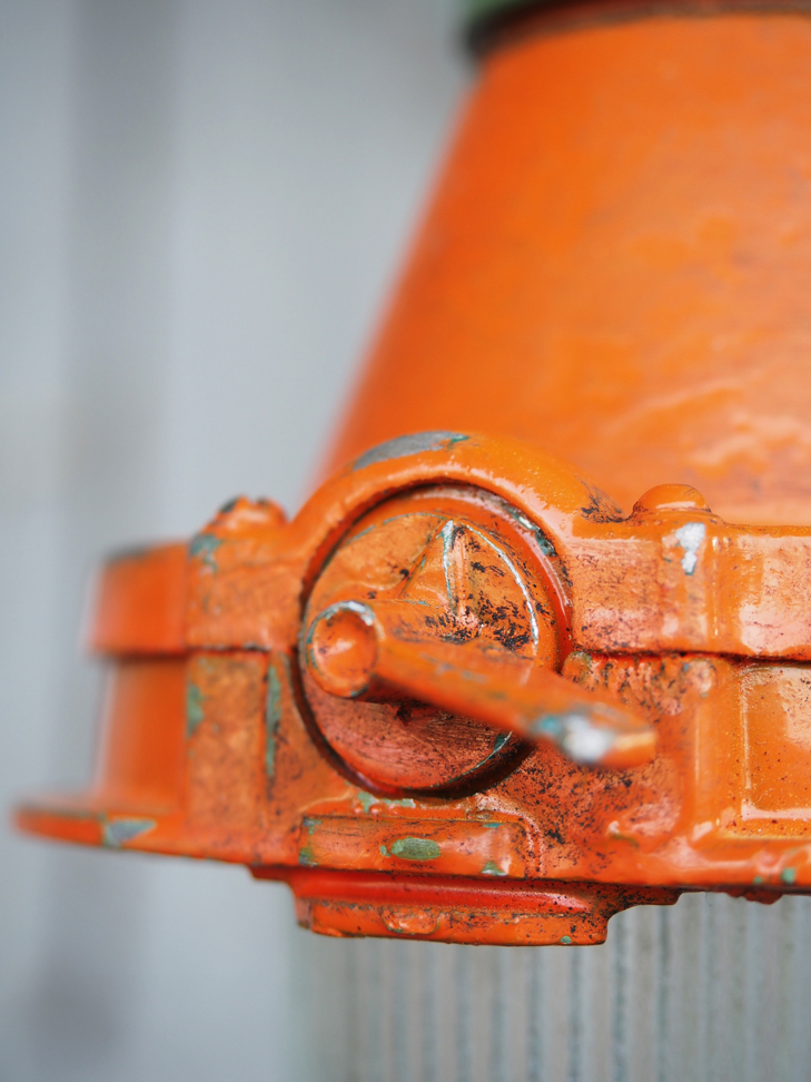 industrial pendant lamp orange glass suspension - Image 8
