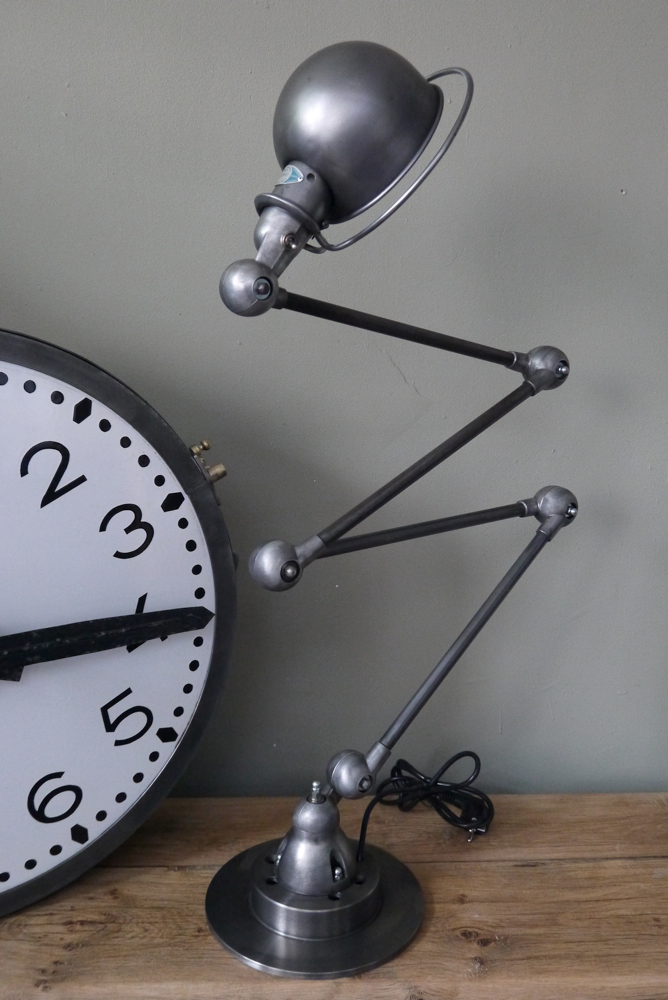 Lampe d atelier industrielle Jielde 4 bras polie graphite – Image 6