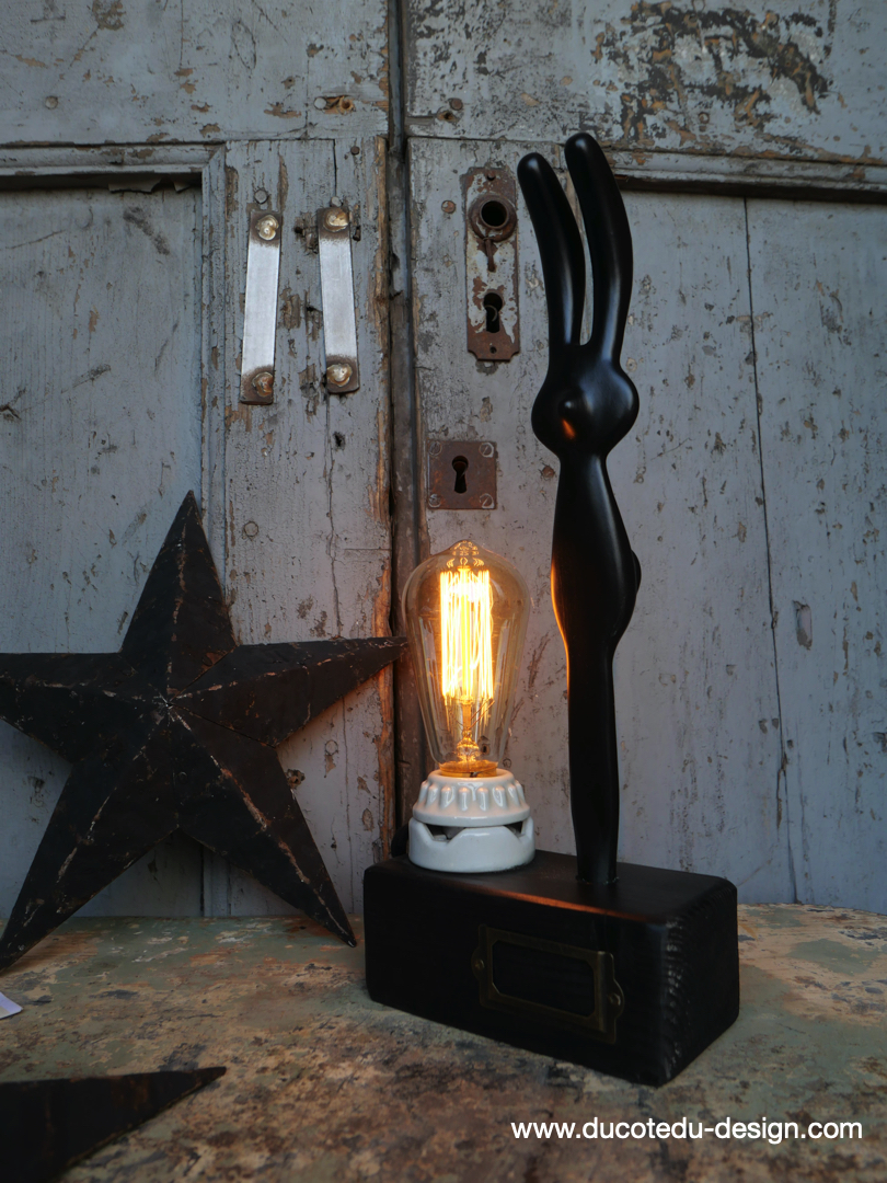 lampe ampoule Edison avec moule a ballon de baudruche noir / r4 – Image 3