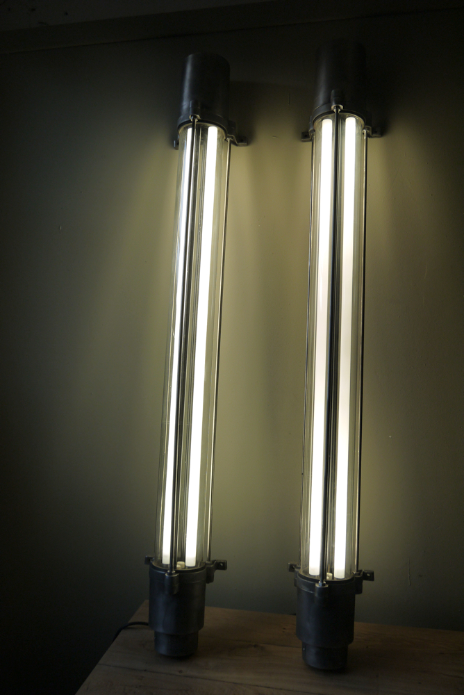 magnifique lampe applique au neon industrielle tube de verre – Image 4