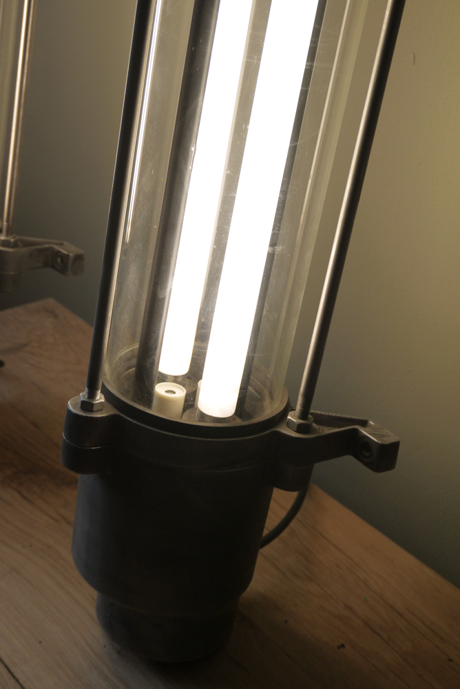 magnifique lampe applique au neon industrielle tube de verre – Image 10