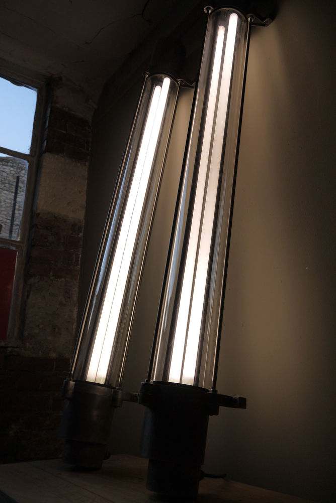 magnifique lampe applique au neon industrielle tube de verre – Image 5