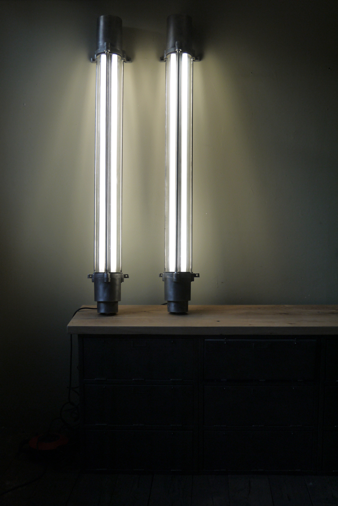 magnifique lampe applique au neon industrielle tube de verre – Image 17