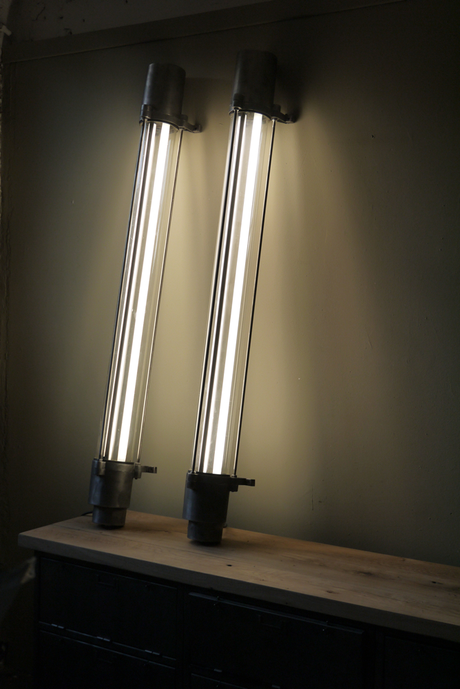 magnifique lampe applique au neon industrielle tube de verre – Image 13