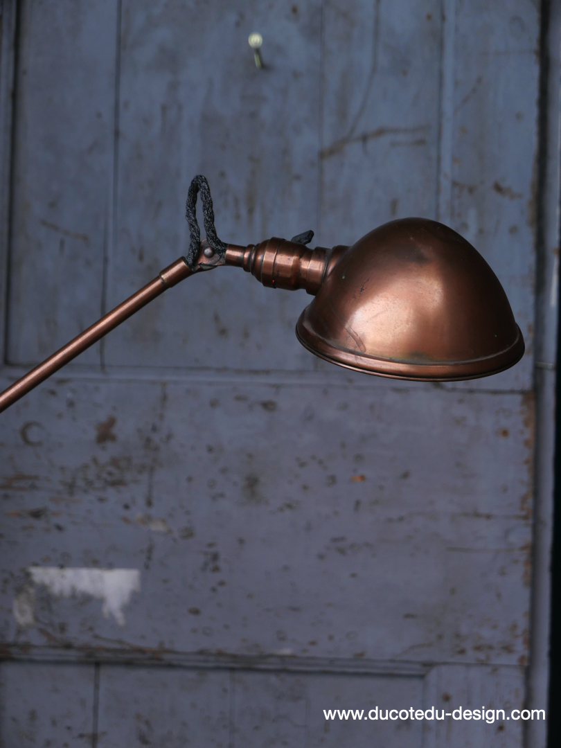 Rare Lampe OC White Industrielle fixation murale bureau laiton – Image 5