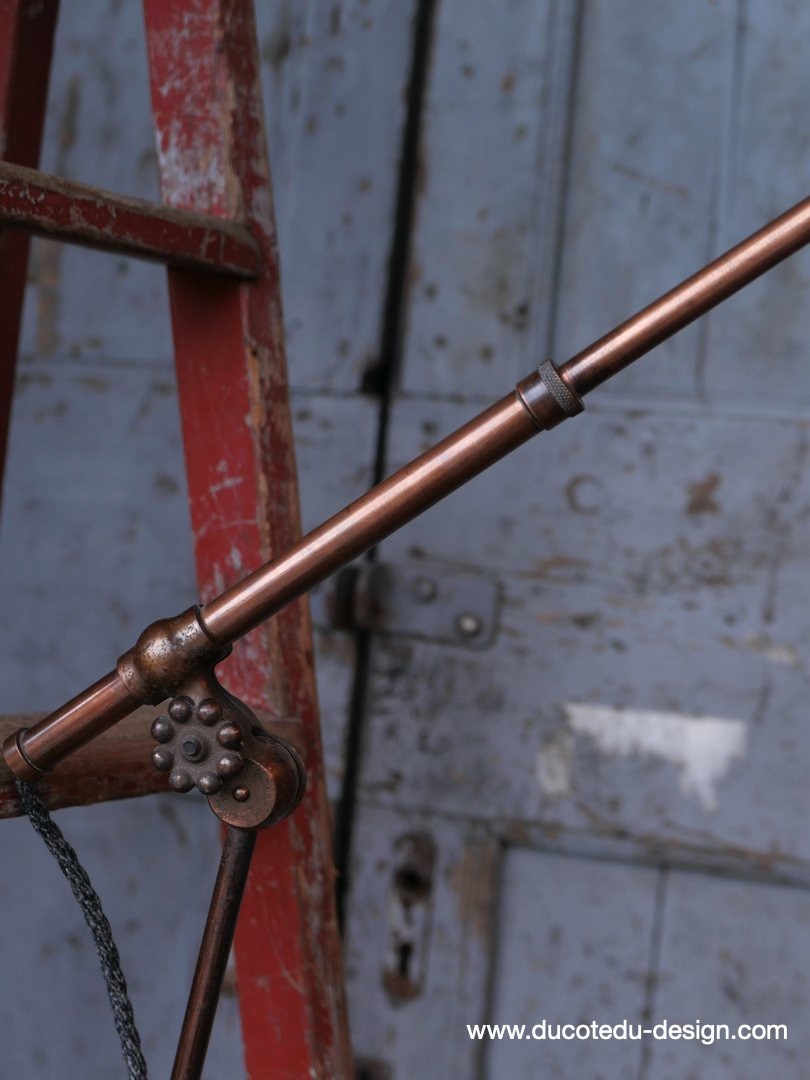 Rare Lampe OC White Industrielle fixation murale bureau laiton – Image 7