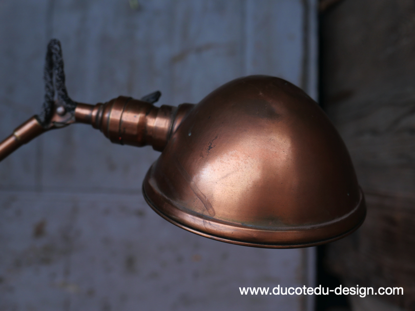 Rare Lampe OC White Industrielle fixation murale bureau laiton – Image 8