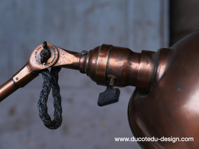 Rare Lampe OC White Industrielle fixation murale bureau laiton – Image 9