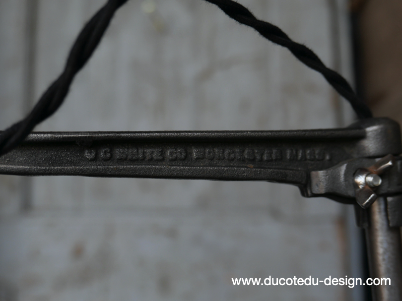 Rare Lampe OC White Industrielle fixation murale applique – Image 7