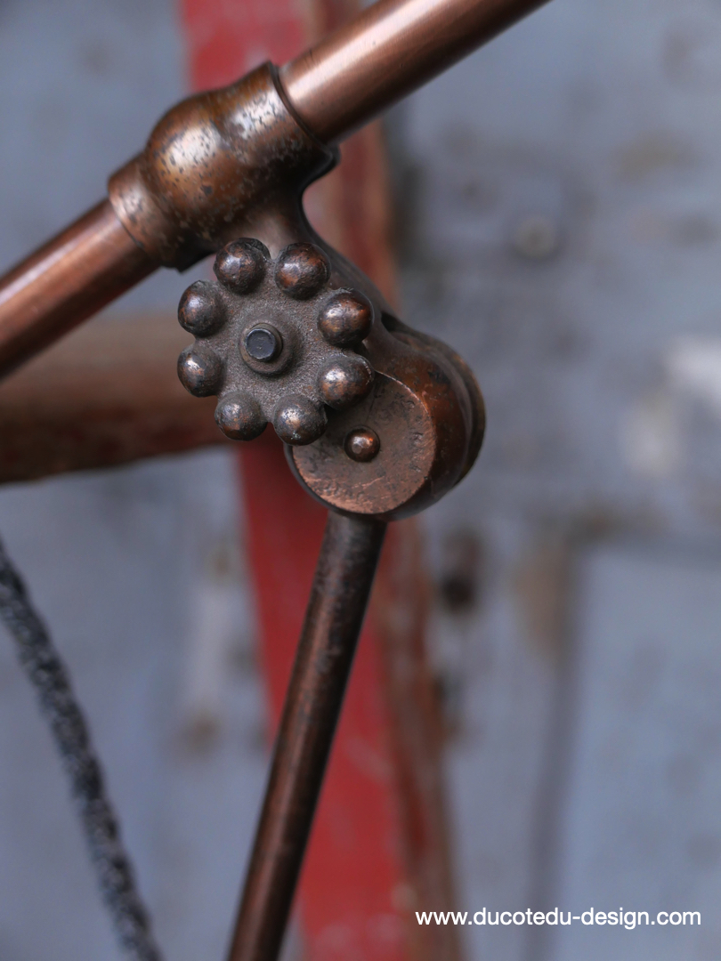 Rare Lampe OC White Industrielle fixation murale bureau laiton – Image 12