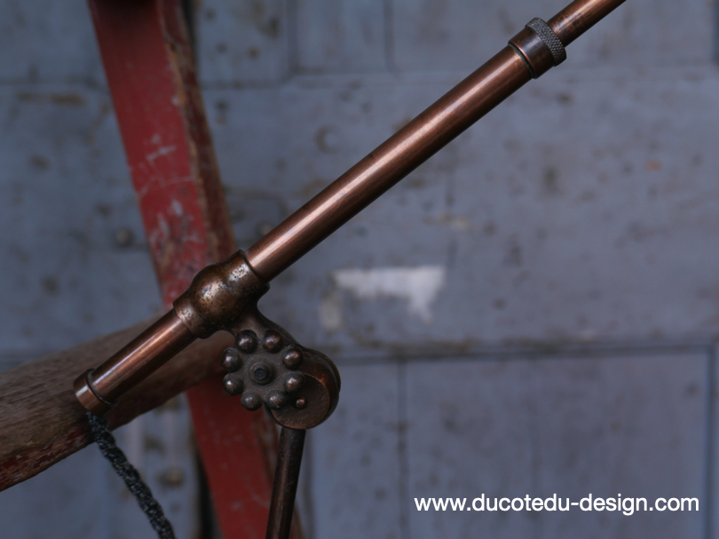 Rare Lampe OC White Industrielle fixation murale bureau laiton – Image 13