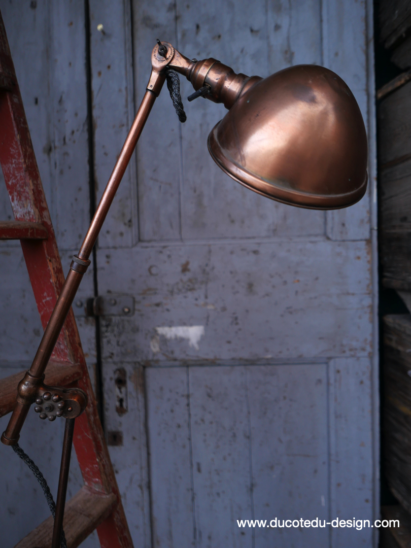 Rare Lampe OC White Industrielle fixation murale bureau laiton – Image 14