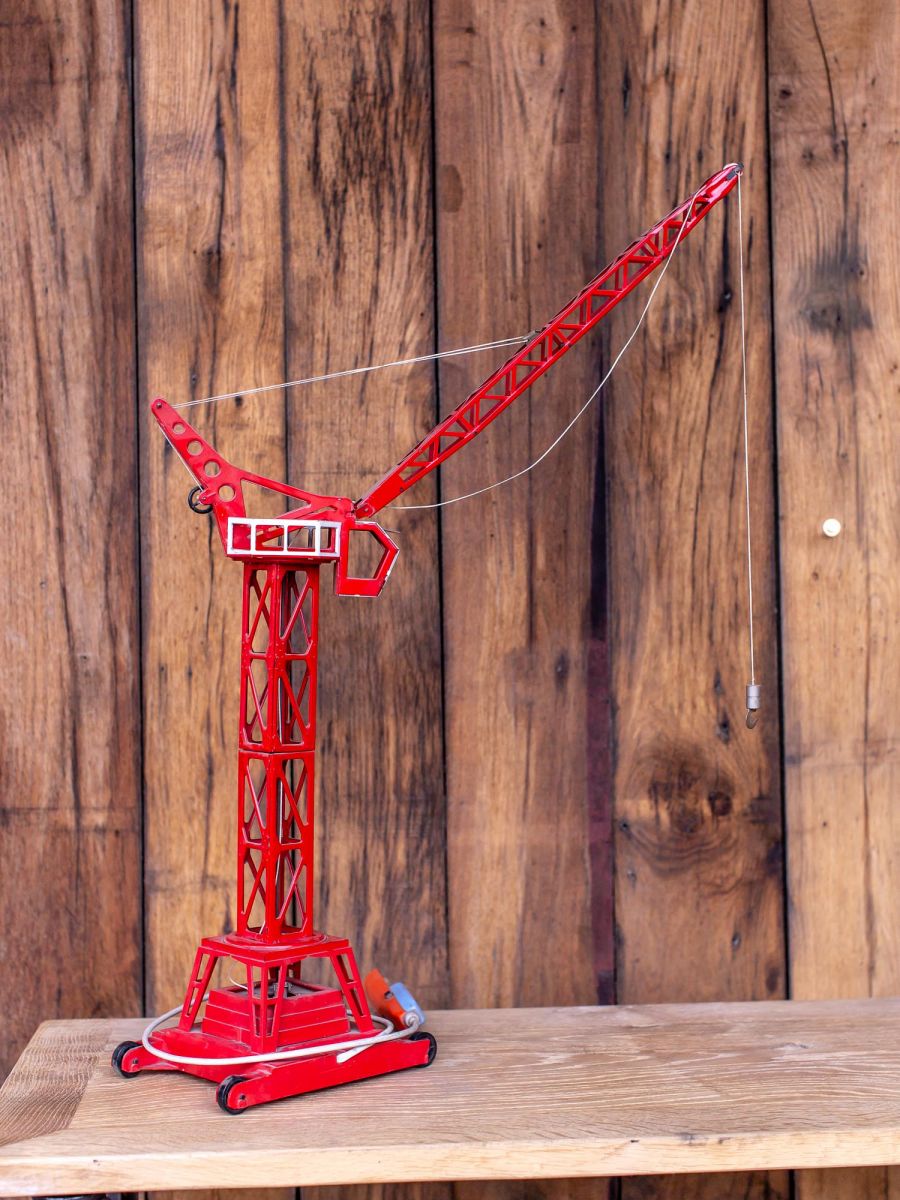 jouet ancienne grande grue avec conducteur – Image 2