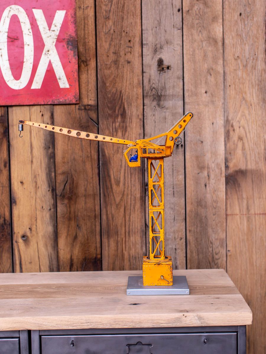 jouet ancienne grande grue avec conducteur – Image 2