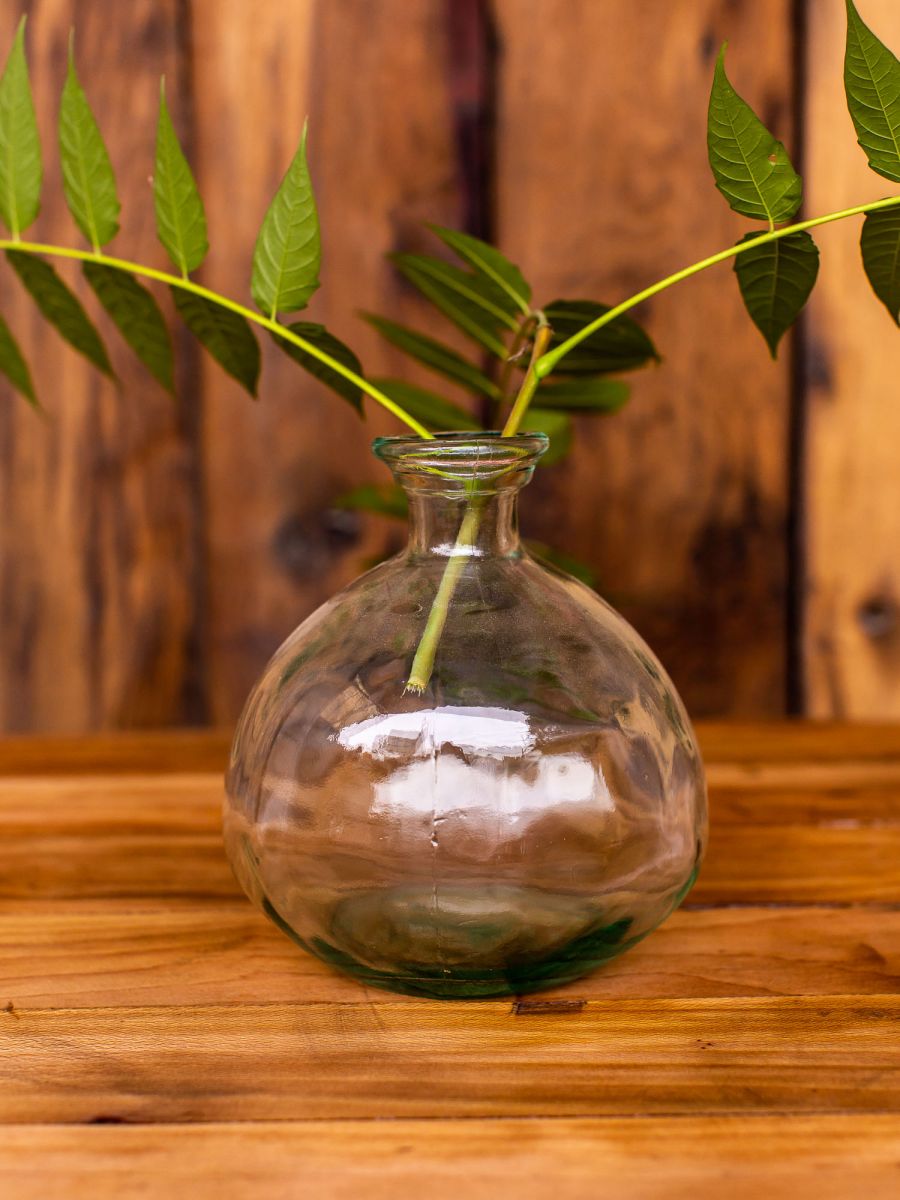 Vase en verre recyclé façon dame jeanne – Image 2