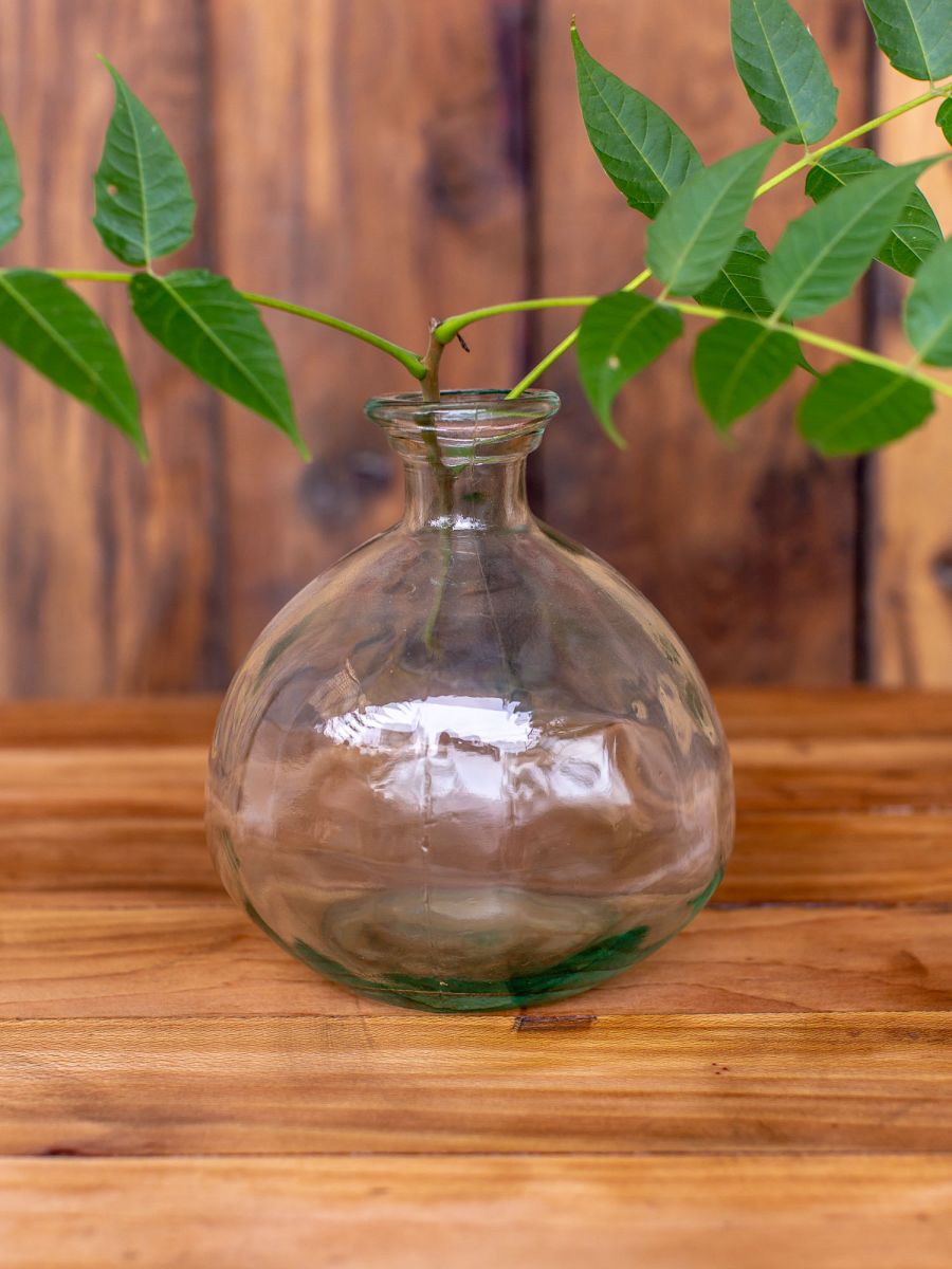 Vase en verre recyclé façon dame jeanne – Image 3