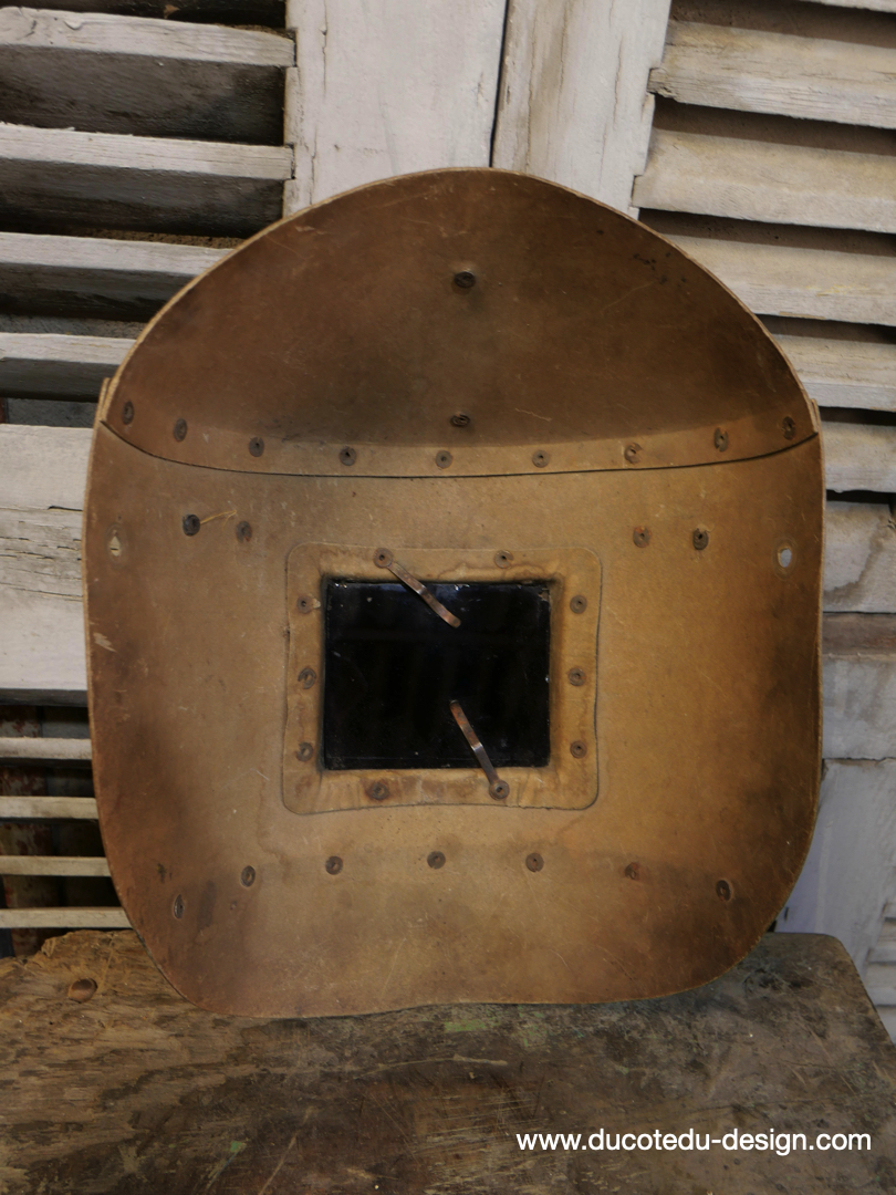 antigua máscara de soldador de Europa del Este / ref C14 - Image 6