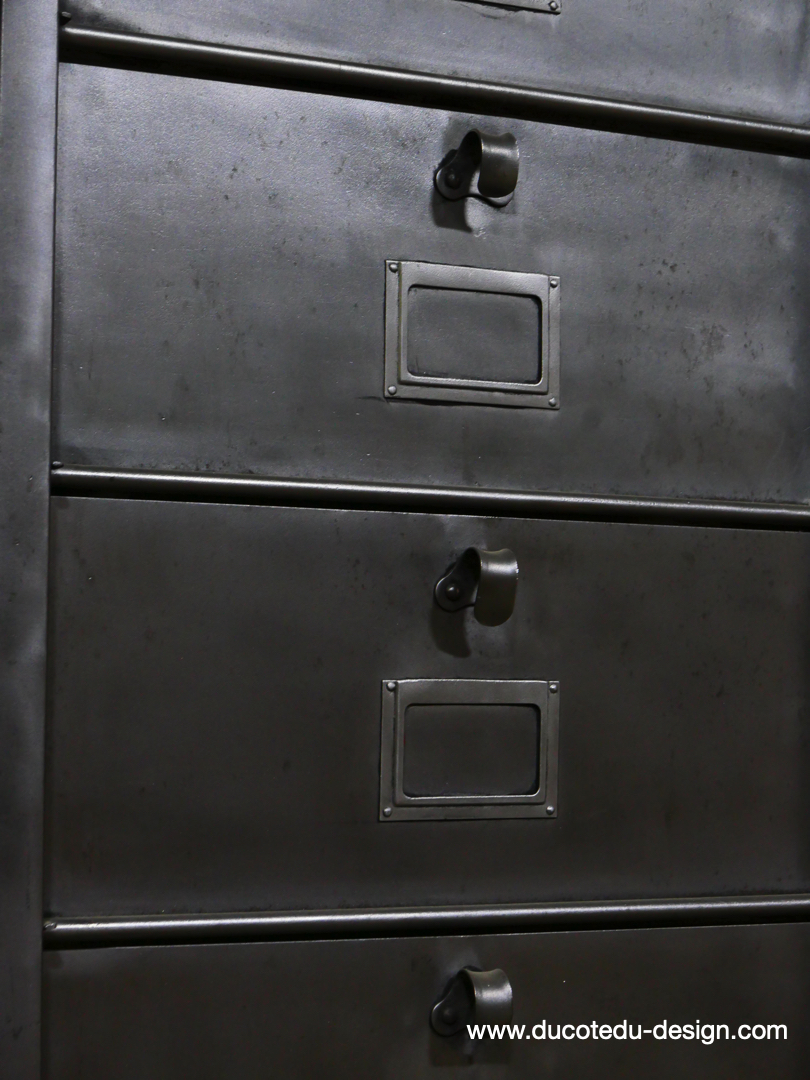 ancien grand meuble 20 casiers industriel strafor – Image 7