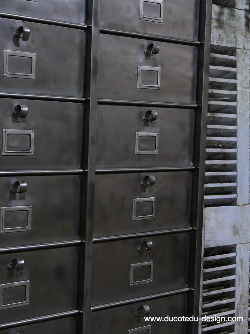 ancien grand meuble 20 casiers industriel strafor – Image 10