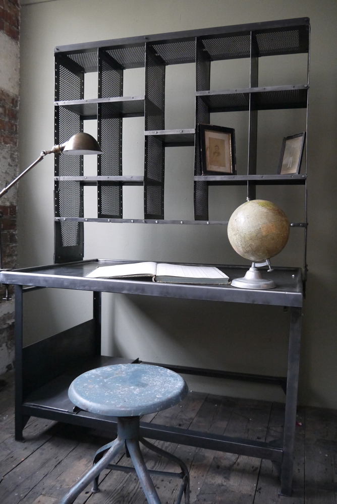 Meuble metier grand bureau tri postal industriel atelier loft – Image 10
