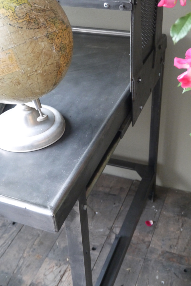 Meuble metier grand bureau tri postal industriel atelier loft – Image 13