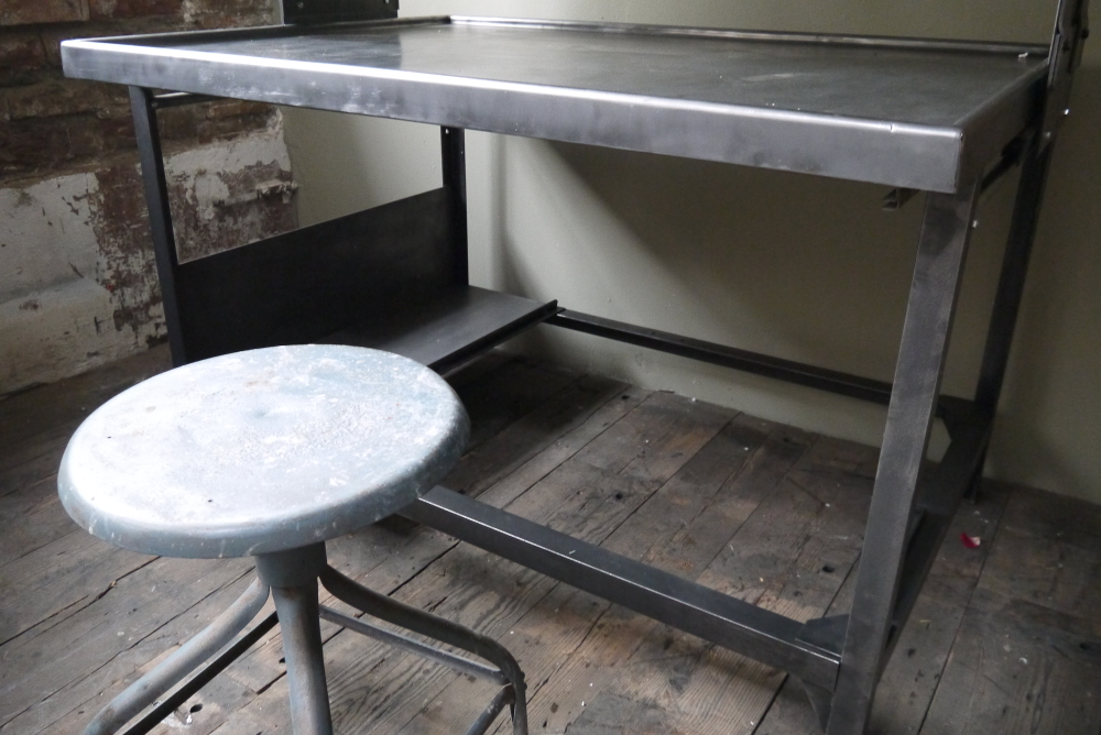 Meuble metier grand bureau tri postal industriel atelier loft – Image 15