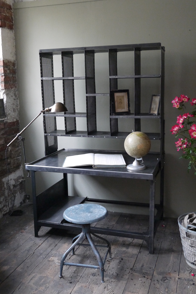 Meuble metier grand bureau tri postal industriel atelier loft – Image 2
