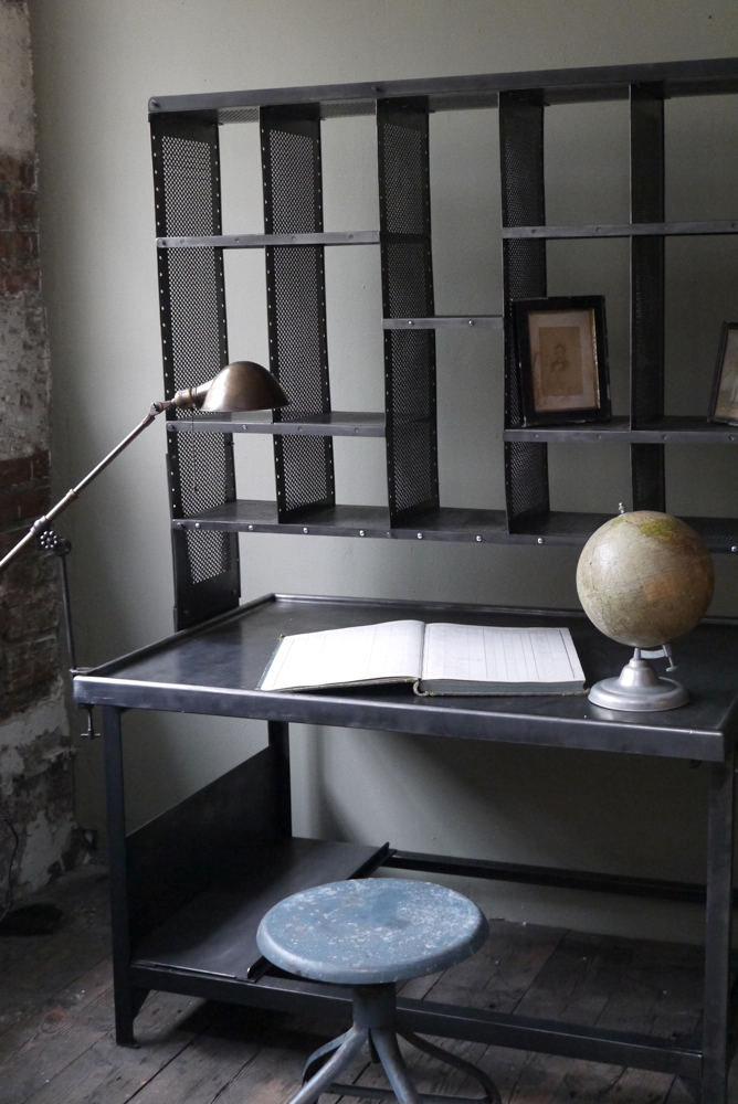 Meuble metier grand bureau tri postal industriel atelier loft – Image 4