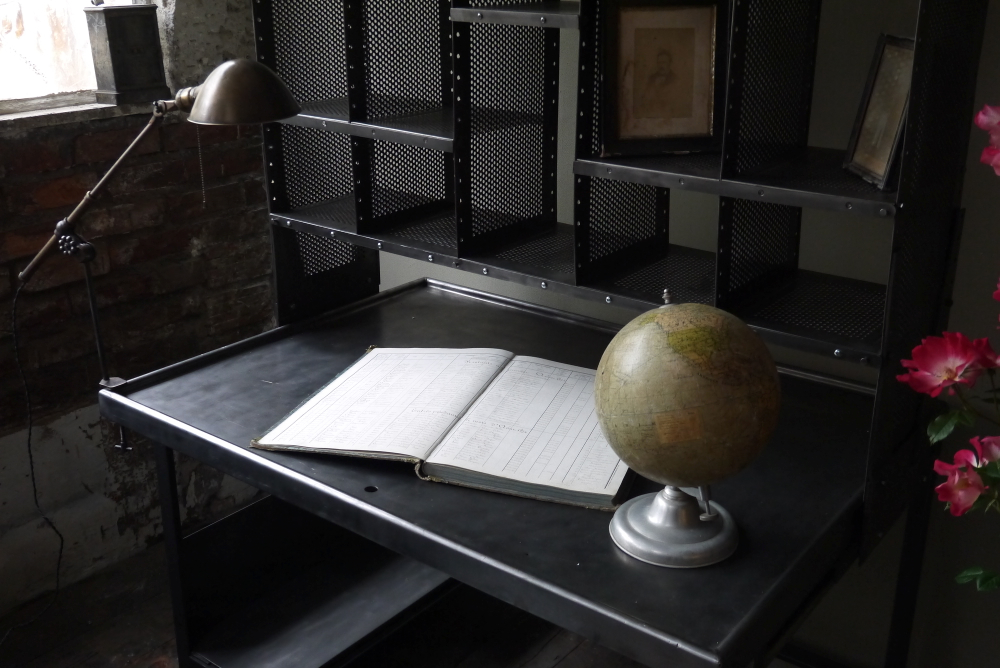 Meuble metier grand bureau tri postal industriel atelier loft – Image 5