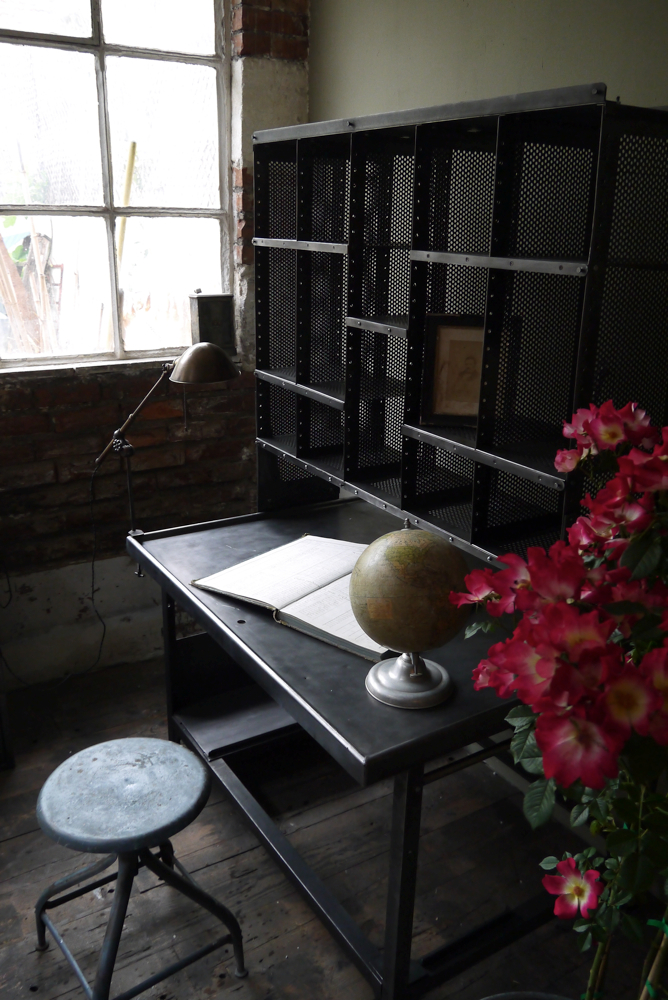 Meuble metier grand bureau tri postal industriel atelier loft – Image 6