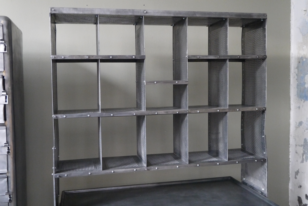 Meuble metier grand bureau tri postal industriel atelier loft – Image 15