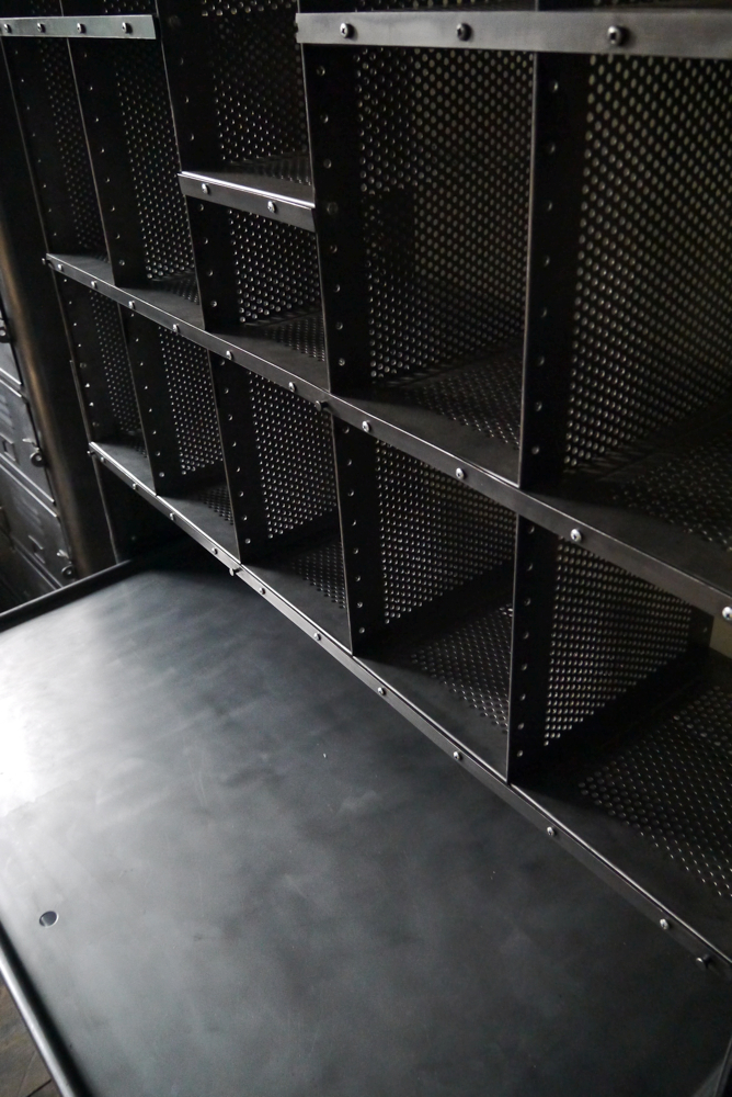 Meuble metier grand bureau tri postal industriel atelier loft – Image 13