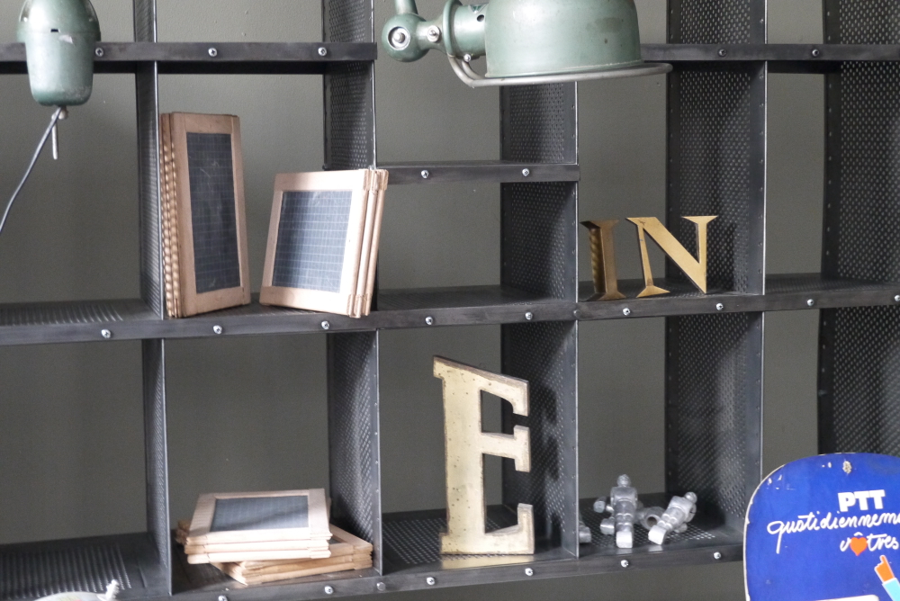 Meuble metier grand bureau tri postal industriel atelier loft – Image 5