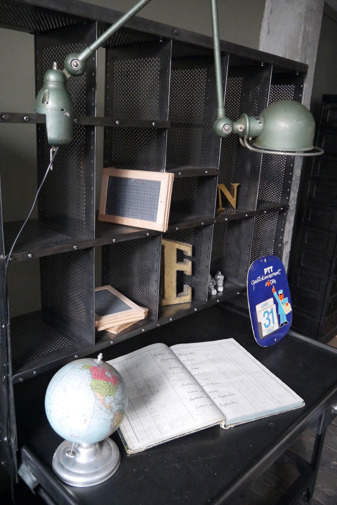 Meuble metier grand bureau tri postal industriel atelier loft – Image 6