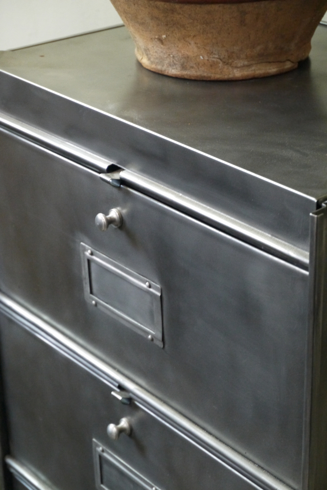 ancien meuble 5 casiers industriel a clapet Roneo 50/60 – Image 6